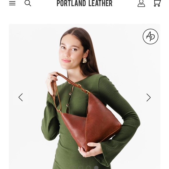 Portland Leather Rich Brown(nutmeg) Shoulder Bag gently used - Picture 1 of 7